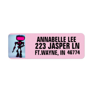 ROBOT PERSONALIZED RETURN ADDRESS LABELS