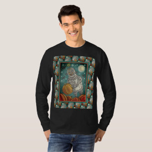 ROBOT PICKING PUMPKINS , HALLOWEEN MECHANICAL MAN T-Shirt