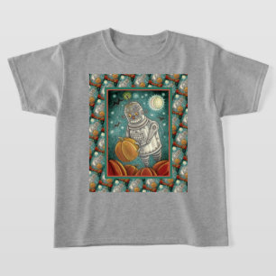 ROBOT PICKING PUMPKINS , HALLOWEEN MECHANICAL MANT T-Shirt