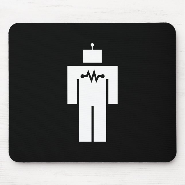 Robot Pictogram Mousepad (Front)