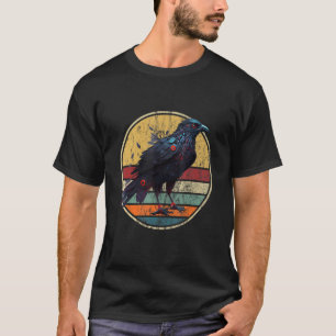 Robot Raven Outfit Spy Bird Apparel Futuristic Ret T-Shirt