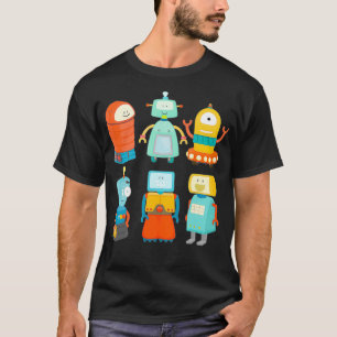 Robot Retro Fun AI Robotics Geek Nerd Funny T-Shirt