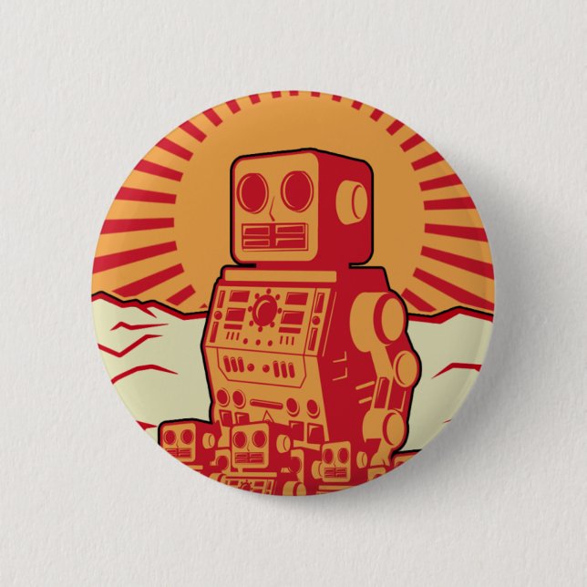 Robot Revolution 6 Cm Round Badge (Front)