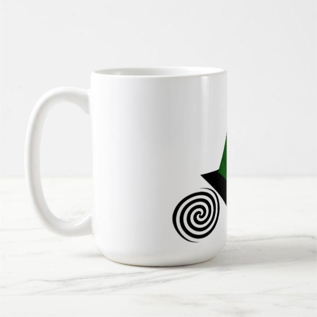 Robot, Riding, Bike Coffee Mug (Left)