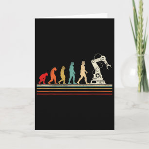 Robot Robotics Engineer Retro Vintage Card