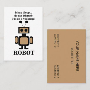 Robot Robotics Funny Business Card