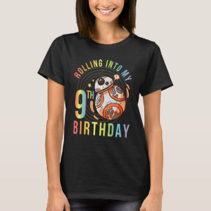 Robot Rolling Into My 9th Birthday Happy To Me 9 Y T-Shirt