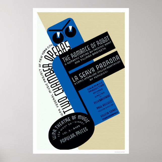 Robot Romance New York 1938 WPA Poster (Front)