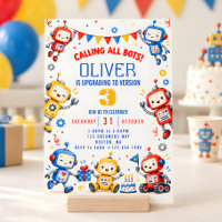 Robot Sci-Fi Cute Kids Birthday Party