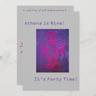 Robot Science Party Invitation