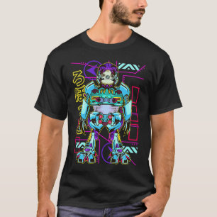 Robot Sloth Sci Fi Robotics Vaporwave Retro Pastel T-Shirt