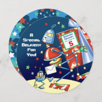 Robot, Special Delivery, Boy's 5th Birthday Party