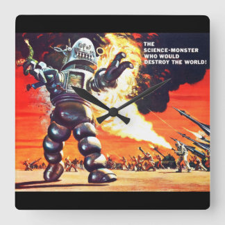 Robot Square Wall Clock