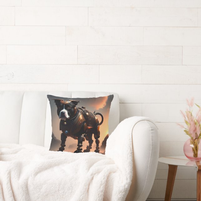Robot Staffordshire Bull Terrier, Cushion (Couch)