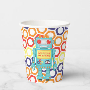 Robot Themed Party Paper Cups