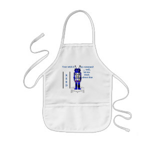 "Robot" to be personalised Kids Apron