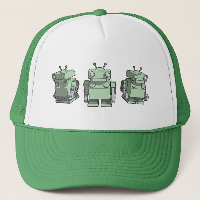 Robot Trio Trucker Hat (Front)