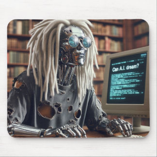 Robot Types at Keyboard Mouse Pad