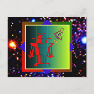Robot Visitor Postcard