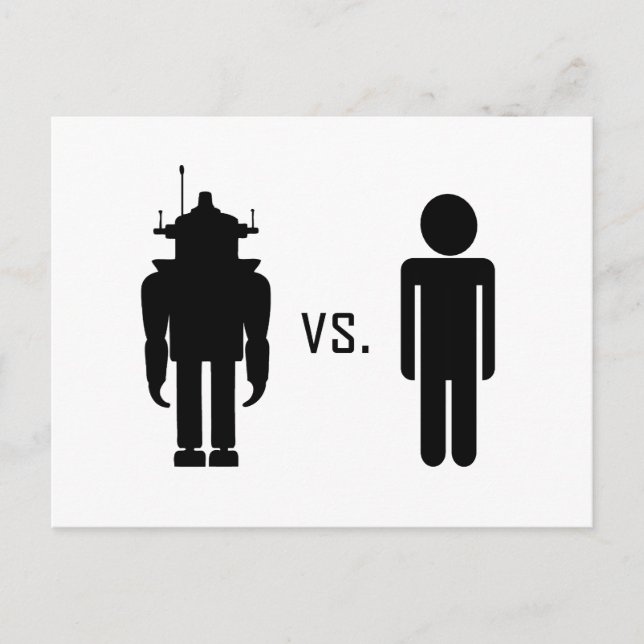 Robot vs. Human Postcard (Front)