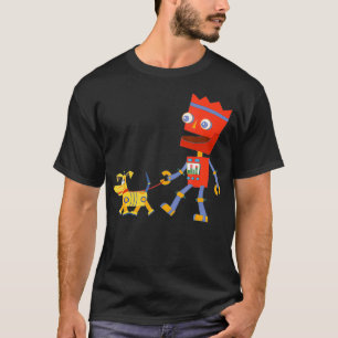 Robot Walking Robotic Dog Funny Face and Silly Wal T-Shirt