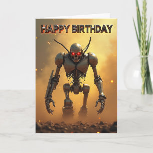 Robotic Birthday Armour Card
