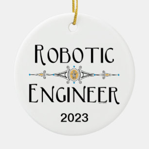 Robotic Engineer Decorative Line Ceramic Tree Decoration