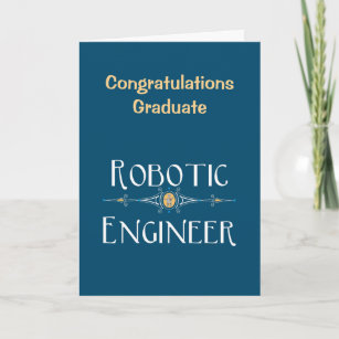 Robotic Engineer Decorative Line Thank You Card