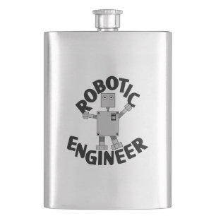 Robotic Engineer Robot Hip Flask