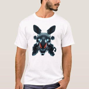 Robotic Kangaroo Face Art T-Shirt