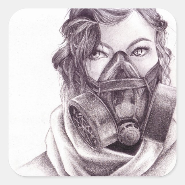 Robotic People: Gas Mask Stickers (Front)