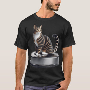 Robotic Toy Vacuum Cleaner Kitten Lover Cute Cat T-Shirt
