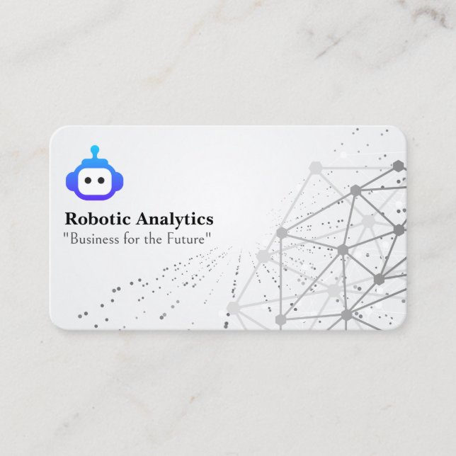 Robotics AI | Networking Background Business Card (Front)