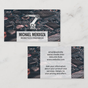 Robotics Arm   Binary Code   CPU Circuit Board Business Card