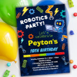Robotics Birthday Party Invitation for Kids<br><div class="desc">Customise your own robotics birthday party invitations for boys and girls.</div>
