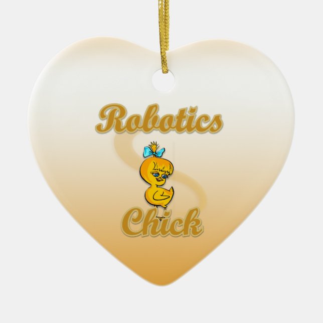 Robotics Chick Ceramic Tree Decoration (Front)