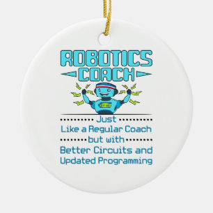 Robotics Coach Funny Better Circuits  Ceramic Tree Decoration