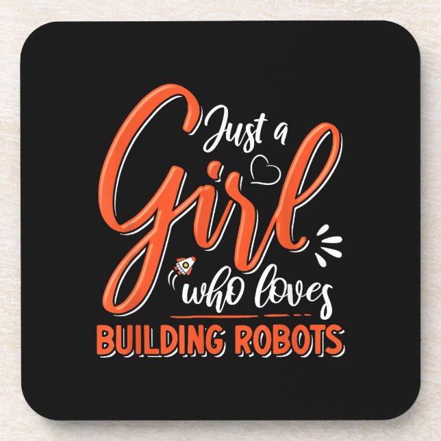 Robotics Engineer Robot Lover Engineering Girl Rob Coaster (Front)