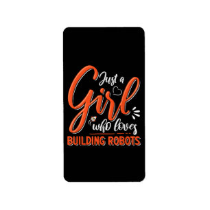Robotics Engineer Robot Lover Engineering Girl Rob Label