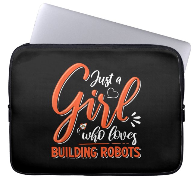 Robotics Engineer Robot Lover Engineering Girl Rob Laptop Sleeve (Front)