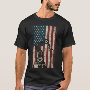 Robotics Engineer Robotics American Flag American T-Shirt