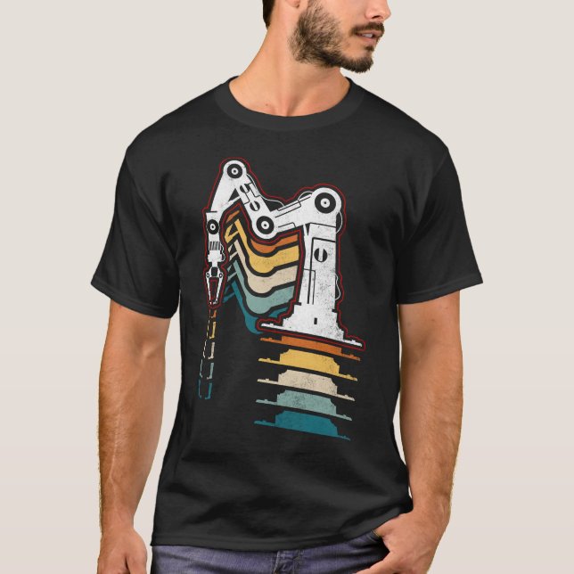 Robotics Engineer Robotics Retro Retro Vintage T-Shirt (Front)