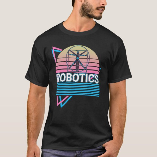 Robotics Robots Retro T-Shirt (Front)
