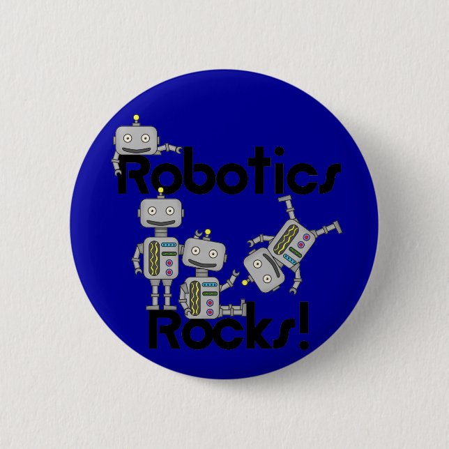 Robotics Rocks 6 Cm Round Badge (Front)