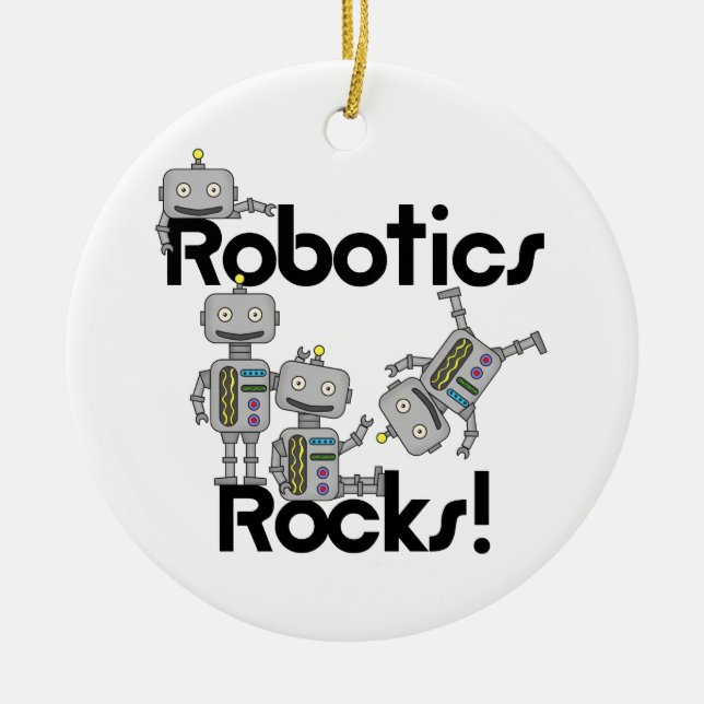 Robotics Rocks Ceramic Tree Decoration (Front)