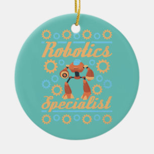 Robotics Specialist Robot  Ceramic Tree Decoration