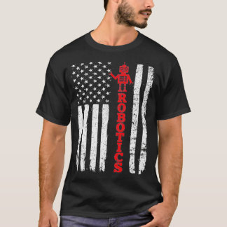 Robotics USA American Flag Robots T-Shirt