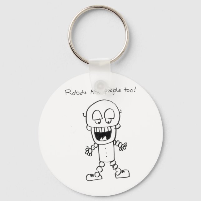 Robots Are People Too Key Ring (Front)