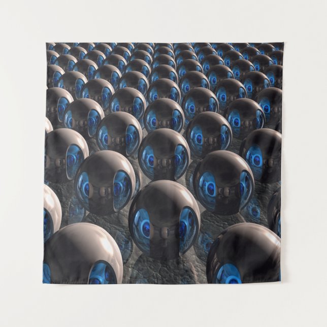 Robots At Sunset Tapestry (Front)