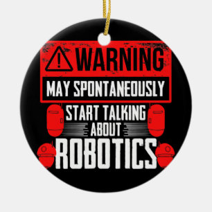 Robots Engineering Talking About Robotics Ceramic Tree Decoration